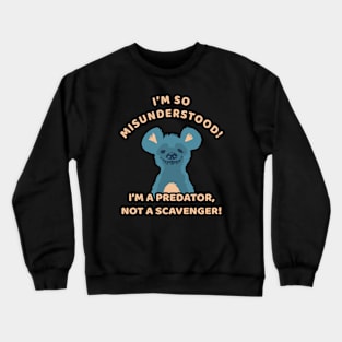 🌍 Predator, Not Scavenger, Misunderstood Hyena Crewneck Sweatshirt